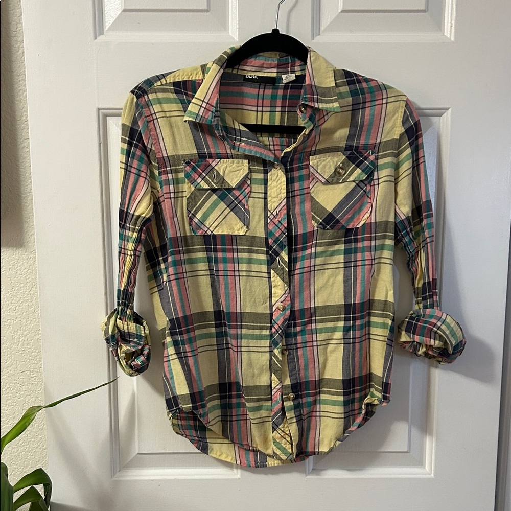 BDG Multicolor Plaid Button Down Shirt